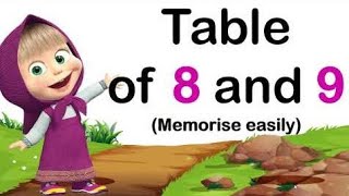 Maths Table 8 and 9 Maths 23456789 table kid maths viral video [upl. by Nylakcaj430]