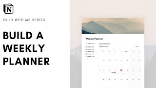 How to Build Weekly Planner in Notion   free template [upl. by Nonnahc]