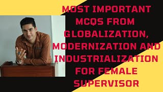 Most important MCQS from Globalization modernization and westernization for female supervisor 2024 [upl. by Booker]