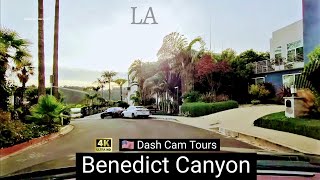 Benedict Canyon California  Driving Tour of a Fancy LAs Residential Neighborhood  4K [upl. by Enajharas510]