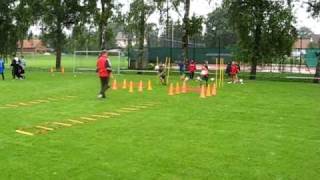 Koordinationsstaffel beim INTERSPORT kicker Fußballcamp in Straß [upl. by Aivartal]