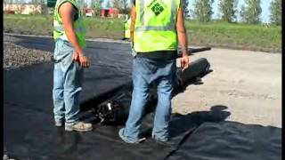 Geotextile Fabric Laying Process [upl. by Ainatnas604]