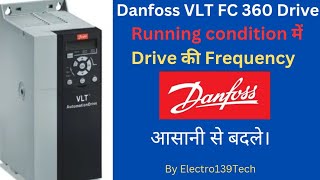 Danfoss VLT FC 360 drive Running frequency change vfd danfoss electrical FC360 frequency [upl. by Tnecnev]