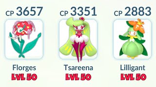 ALL MAX CP FLOWER POKÉMON TEAM in Pokemon GO [upl. by Ninazan949]