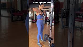 Cable Upright row setup shoulderworkout motivation [upl. by Hagai858]