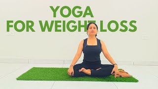 Yoga for Weight Loss  20 Minute Yoga Flow for Weight Loss  Fat Burning Yoga Workout  AtHome [upl. by Myer]