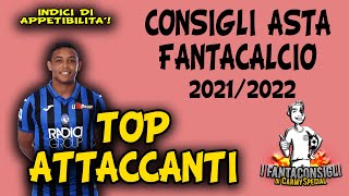 TOP ATTACCANTI  CONSIGLI ASTA FANTACALCIO 202122 [upl. by Alburga38]