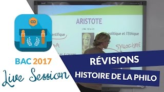 Bac 2017  Révisions live de Philo  Histoire de la Philosophie [upl. by Eirrok]