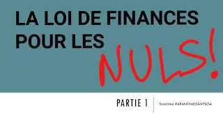 LA LOI DE FINANCES POUR LES NULS [upl. by Gerty]