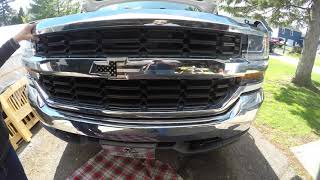 30 Inch Rough Country Black Series Single Row Light Bar Behind Grill 2016 Silverado [upl. by Acima]