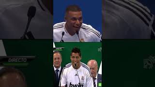 Mpappe imitating RONALDO during the presentation football ronaldo messi mpappé realmadrid [upl. by Scotty372]