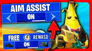 TUTORIAL HOW TO GET FREE AIM ASSIST ON KEYBOARD AND MOUSE IN FORTNITE USING REWASD [upl. by Molohs]