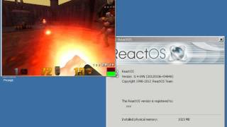 ReactOS rev54848  Quake 3 no sound amp no acceleration 3D [upl. by Aneeh]