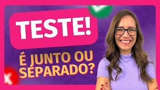 ❌ TESTE DE PORTUGUÊS ❌ É JUNTO OU SEPARADO ❌ [upl. by Nosnar]