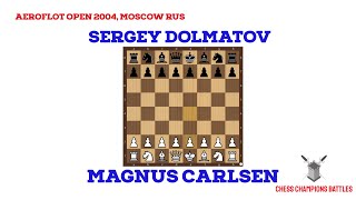 Magnus Carlsen at 14 A Stunning Mastery Win VS Sergey Dolmatov at Aeroflot Chess Tournament 2004 [upl. by Pascoe597]