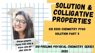 UPSC Geochemist  Geoscientist Preparation  GSI Prelims Chemistry Series 2022Solution part 3 [upl. by Naquin]