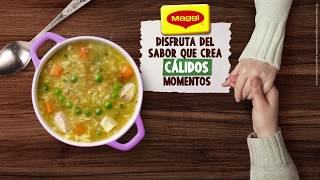 Sopa de Pollo con Arroz  MAGGI® [upl. by Ahsiekahs]