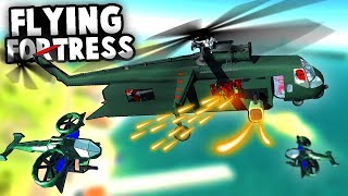 Incredible FLYING FORTRESS Helicopter vs DESTRUCTIBLE Gunship Ravenfield Best Mods [upl. by Idnym87]