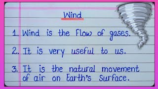 10 Lines On WindEssay On WindEssay On Global Wind DayGlobal Wind Day EssayWind EssayWind Day l [upl. by Areivax]