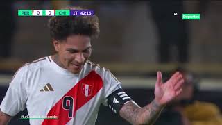 PERÚ vs CHILE ¡PAOLO NO GUERRERO TUVO LA MÁS CLARA DEL PRIMER TIEMPO  CLASIFICATORIAS 2026 🇵🇪⚽🇨🇱 [upl. by Kipton691]