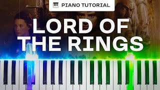 CONCERNING HOBBITS from THE LORD OF THE RINGS EASY SLOW Piano Tutorial [upl. by Esilehc]