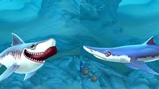 Hungry Shark World Porbeagle and blue Shark who is better [upl. by Areis506]