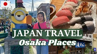 Osaka Travel Vlog  Japan Universal Studio Hotel Unizo Kame Sushi Sohonten  Things to do in Osaka [upl. by Niatsirk555]