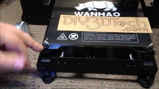 Wanhao Duplicator I3 3D Printer  Bed Leveling Modifcations [upl. by Enilaf]