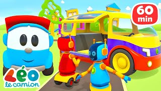 1 HEURE du dessin animé en français pour enfants  Léo le camion curieux [upl. by Ecirpac]