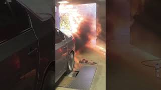 Incident on Dyno Tyre Blowout on the Fastest BMW E60 535D Stage Max  500WHP Rear Left [upl. by Pernas]