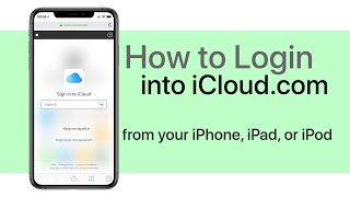 How to Login Into iCloudcom on iPhone or iPad [upl. by Gwendolyn]