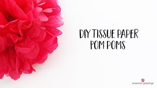 DIY Tissue Paper Pom Poms Tutorial Short Version [upl. by Sibylle]