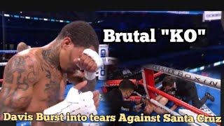 Tank Davis burst into tears against Santa Cruz Super Featherweight Championship tank cruz brutal [upl. by Burd]