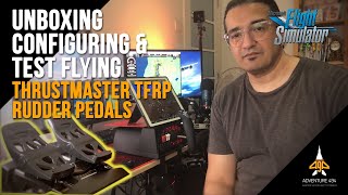 UNBOXING CONFIGURING amp TEST FLYING THE THRUSTMASTER TFRP TFLIGHT RUDDER PEDALS [upl. by Gratt]