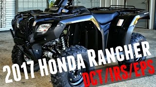 2017 Honda Rancher 420 DCT  IRS  EPS 4x4 ATV TRX420FA6H WalkAround Video  Black [upl. by Acceb]