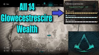 Assassins Creed Valhalla All Glowecestrescire Wealth Locations guide [upl. by Dixil165]