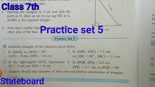 Practice set 5 class 7th maths [upl. by Xila111]