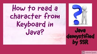 How to read a character in Java [upl. by Aicekat]