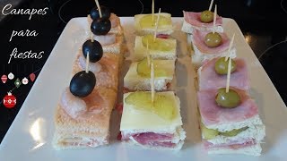 CANAPES FÁCILES PARA FIESTAS  APERITIVOS SENCILLOS Y BARATOS Mis Recetas Deliciosas [upl. by Halona]