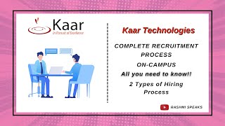 Kaar Technologies Latest Recruitment Process  On Campus  From Batch 2024 [upl. by Yatnohs]