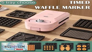 Electric Sandwich Maker Breakfast Machine Household Light Food MultiFunction Waffle Maker Review [upl. by Joy]