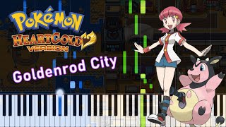 Pokemon HeartgoldSoulsilver  Goldenrod City  Piano Tutorial [upl. by Holna]