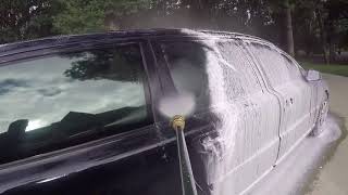 Car Wash  Detail with Foam Canon POV With Electric Pressure Washer [upl. by Afinom]