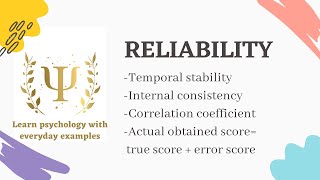 Reliability  Psychological Testing [upl. by Proudfoot488]