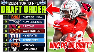 2024 NFL Draft Order Who Should The Arizona Cardinals Take WAY TOO EARLY PREDICTIONS [upl. by Mathilda]