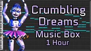 1 Hour Loop Crumbling Dreams Balloras theme  FNaF Sister Location Music BoxMIDI [upl. by Hally673]