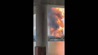 Scary fire broken out at a factory in the Zhongtang town in city of Dongguan in the Guangdong China [upl. by Artemed]