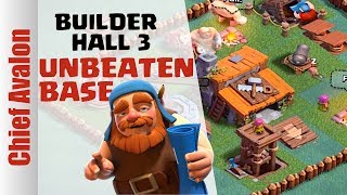 UNDEFEATED BUILDER HALL 3 BASE  Clash of Clans Builder Base [upl. by Karena]