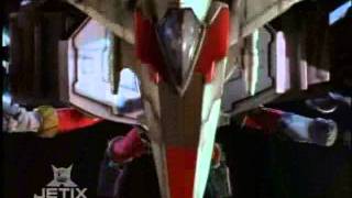 Red Armored Power Ranger Transformation Battlizer  Lost Galaxy  Power Rangers Official [upl. by Kcirdorb]