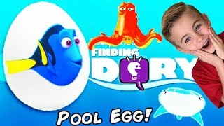 Giant FINDING DORY Surprise Egg with Toys by HobbyKidsTV [upl. by Aiepoissac876]